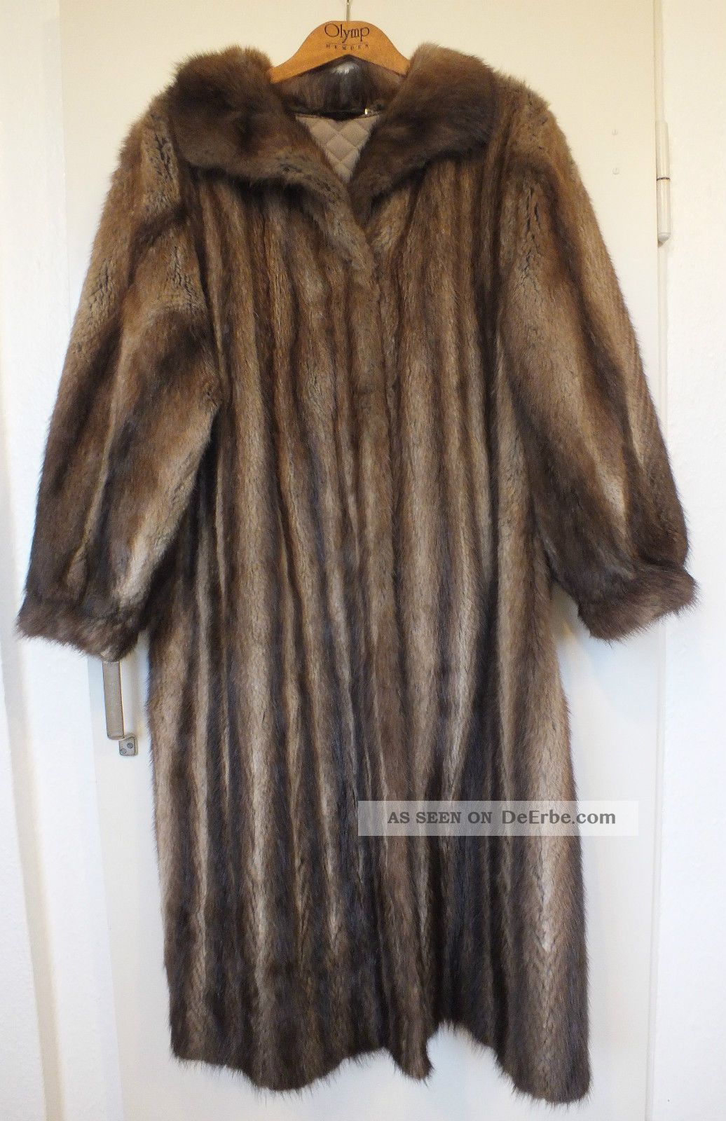 Amerik.  Bisam Natur (kein Nerz) Pelzmantel Mantel Pelz Echtpelz Gr.  48 - 50 Top Kleidung Bild