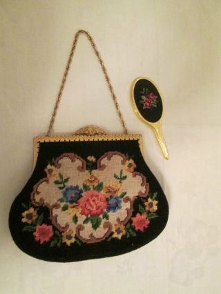 Gobelin Handtasche Mit Handspiegel Bild