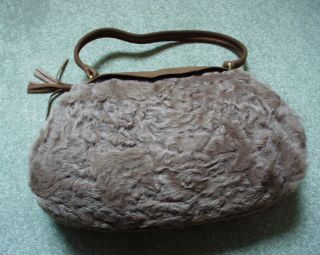 Vintage Damen Pelz Fell Muff Handwärmer Tasche Persianer Bild