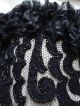 Antikes Perlen Besticktes Cape Pelerine Umhang Seide Wolle Spitze Tüll Kleidung Bild 3