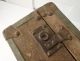 Kleiner Koffer,  Holz Metall Kroko - Look,  Metall Papier,  Frankreich Um 1920 Accessoires Bild 8