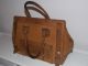 Vintage 40er 50er Jahre Alte Tasche Reisetasche Ledertasche Lederkoffer Koffer Accessoires Bild 4