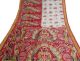 Vintage 100 Pure Silk Saree Stoff Beige Indien Batik Sarong Gedruckt Sari Soie Accessoires Bild 1