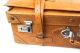 Ko34 Oldtimer Koffer Lederkoffer Koffer Braun Vintage 67 X 39 X 22 Mit Gurten Accessoires Bild 4