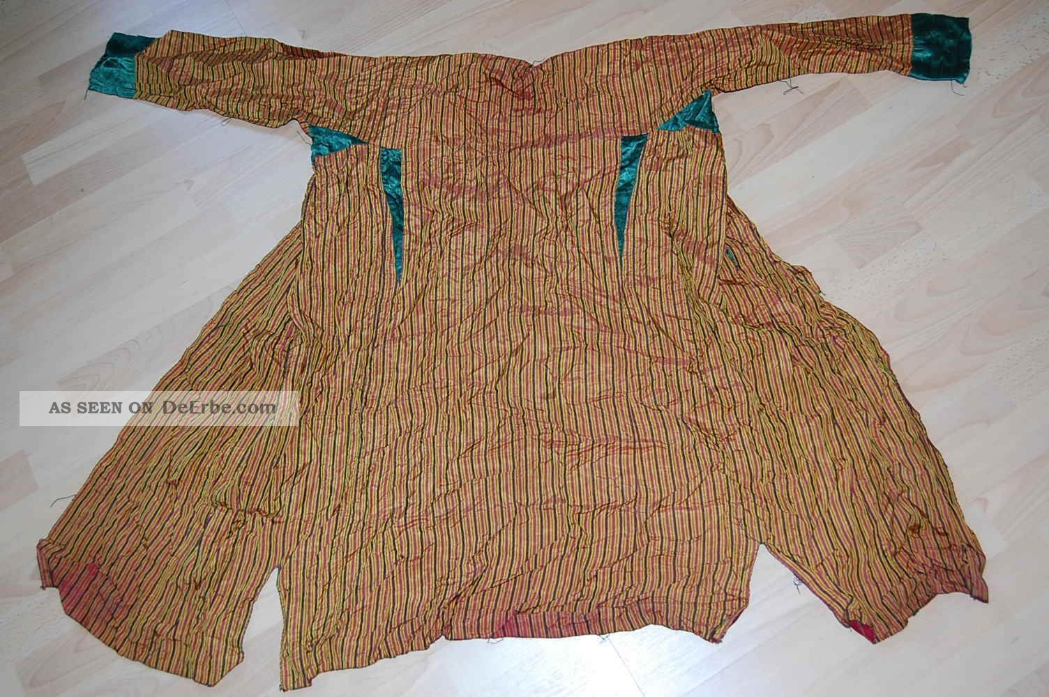 Alter Kinder Streifen Mantel Aus Afghanistan Tracht Volklore Velvet Coat Kleidung Bild