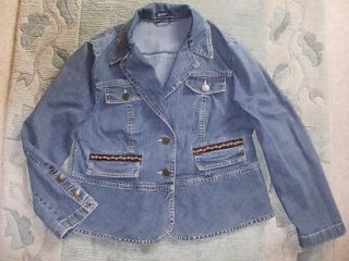 Hirsch - Tolle Jacke Jeansjacke 44/46,  Blau Bild