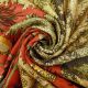 Weinlese - Antike Art Silk India Sari Stoff Mit Blumenmuster In Handwerk Beige 5yd Kleidung Bild 1