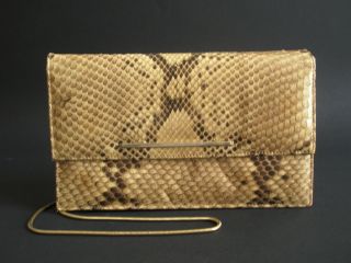 Handtasche Tasche Schultertertasche Clutch Exotisches Leder 70er Jahre Bild