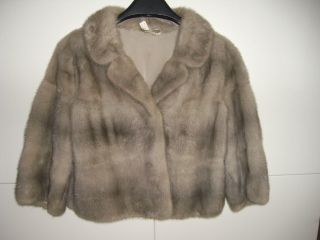 NerzjÄckchen Bolero Pelz Jacke Grau Ca.  Gr.  40 Von Oma Bild