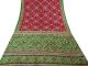Weinlese - Indien 100 Reine Seide Saree Stoff Patola Printed Maroon Sari - Kunst - Fe Kleidung Bild 1