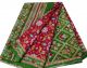 Weinlese - Indien 100 Reine Seide Saree Stoff Patola Printed Maroon Sari - Kunst - Fe Kleidung Bild 3
