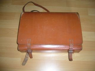 Sehr Alte Leder - Schultasche,  Schulranzen ; Tasche Schule ; Vintage,  Vor 2 Wk Bild