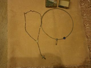 Alter Antiker Rosenkranz - Halskette Mit Patronenanhänger, Bild