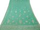 Weinlese - Indien Aus 100 Reiner Baumwolle Saree Stoff Gestickter Vorhang Grün 5y Kleidung Bild 1