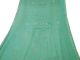 Weinlese - Indien Aus 100 Reiner Baumwolle Saree Stoff Gestickter Vorhang Grün 5y Kleidung Bild 3