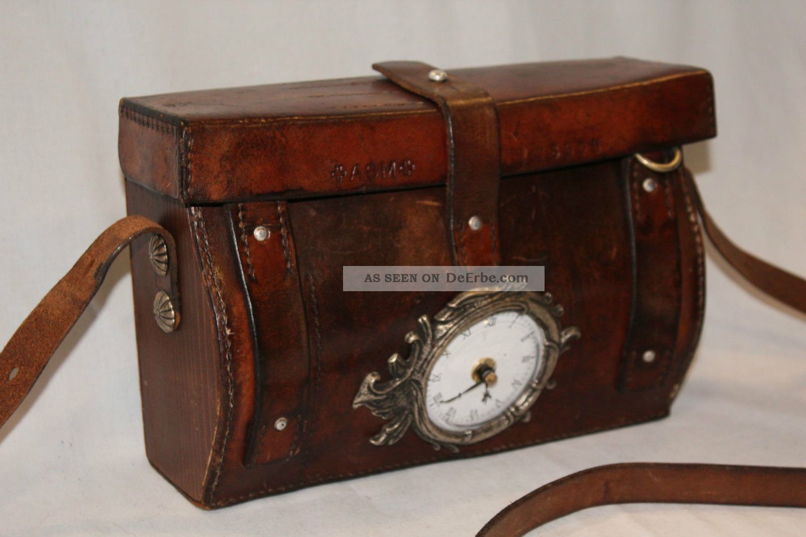 Sattelleder Antik Sanitär Ledertasche Rettung Arzttasche Echt Leder Militaria Accessoires Bild