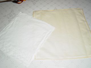 2 X Taschentuch Stoff Einstecktuch In Weiß Und Gelb Bild