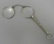 Um 1910: Art Deco Lorgnette / Lesebrille / Stielbrille,  Versilbert & Email Optiker Bild 3