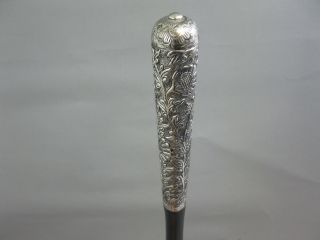 Gehstock Wanderstock Pilgerstock Larp Ausrüstung Gothic Stock Silbern Schwarz Bild