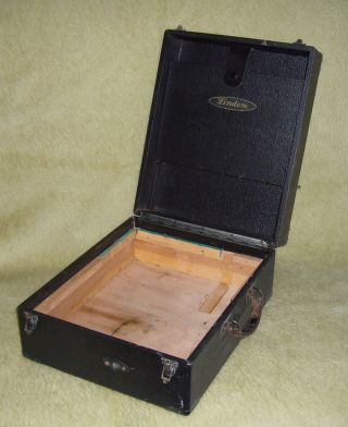 Lindex Koffer Leer - Von Altem Grammophon - 38 X 31 X 17,  5 Cm – Shabby Deko Bild