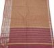 Weinlese Saree Baumwollmischung Striped Printed Indien Sari Stoff Maroon Kunstha Accessoires Bild 1