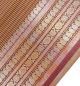 Weinlese Saree Baumwollmischung Striped Printed Indien Sari Stoff Maroon Kunstha Accessoires Bild 5