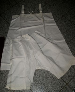 Antike Leibwäsche Feines Hemd Mit Hose (die Unaussprechliche) Bild