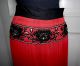 Rock Vintage,  Weiter Roter Damenrock Plissiert - Bestickt Folklore Wohl Ungarn Kleidung Bild 1