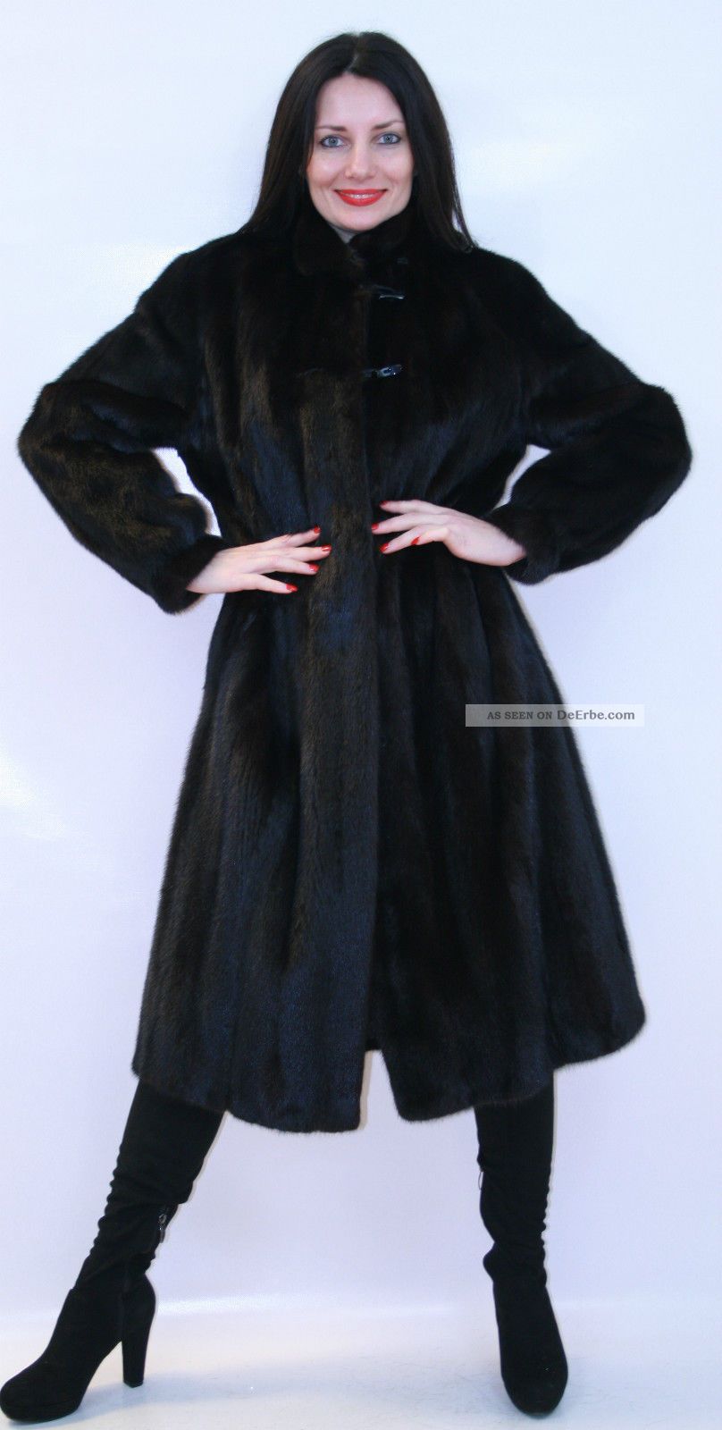 (538) Nerz Mantel Dark Saga Mink Mink Coat SchÖne Optik Nerzmantel Kleidung Bild