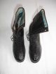 Historische Schuhe Gr.  35,  36,  Jugendstil,  Schwarzes Leder,  Stiefeletten Kleidung & Accessoires Bild 1