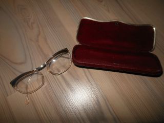 ✿ Alte Brille/sehhilfe Mit Etui ✿ Dachbodenfund ✿ Altersbedingte Gebrauchsspuren Bild