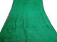 Weinlese 100 Reine Seide Grün Saree Stoff Indien Craft Deco Floral Printed Sari Kleidung Bild 3