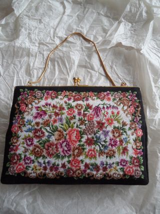 Gobelin Handtasche Vintage Aus Oma ' S Kleiderschrank Bild