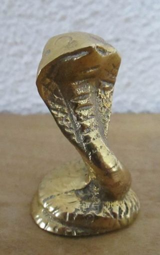 Alte Massive Bronze Messing Figur Skulptur Schlange Cobra Sehr Schwer Setzkasten Bild