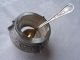 Kleines Glas Schälchen In Metall Schale Salz Zucker Kaviar? Metallobjekte Bild 1