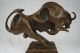 Stier Modern Bronzefigur Bronze Skulptur Statue Signiert Milo Kubistisch Bronze Bild 2