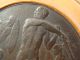 Jugendstil Holz Dose Mit Eingelassener Bruno Eyermann Bronze Plakette Medaille Bronze Bild 3