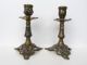 2 Stk.  Tischleuchter Aus Messing Kerzenständer Kerzenhalter Made In Italy Gefertigt nach 1945 Bild 6