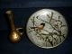 Aus Nachlass Kl.  Vase Mit Griff Massiv Messing,  Kl.  Schale Messing Mit Vogel Gefertigt nach 1945 Bild 1
