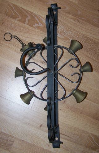 Sehr Alte & Antike Türglocke (wand Rad Glocke) Schmiedeeisen Glocke Bild