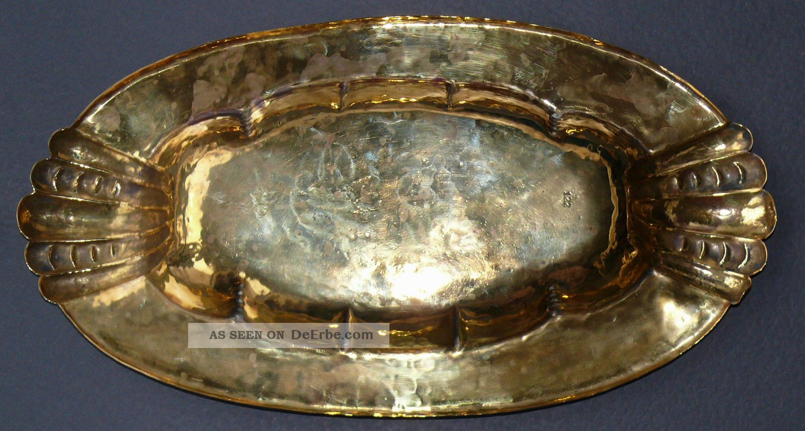 Schöne Verzierte Obstschale, Ca 1900, Sieht Wie Gold Aus (messing? Bronze?)