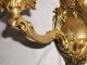 Antike Barock Wandlampe Wandleuchter Leuchter Gold Messing Groß & Guß `1930 Ii Gefertigt nach 1945 Bild 7