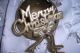 Merry Christmas Glocke,  Teelichtkugel,  Messing Gefertigt nach 1945 Bild 1