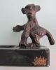 Pfeifenständer Bronze Affe Auf Sockel Bez.  Egz Pfeifenhalter Bronze Bild 1