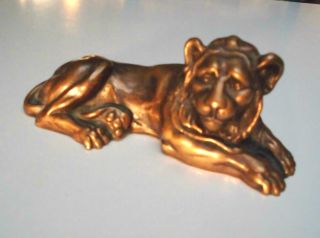 Löwe Liegend,  Bronzefigur,  Feiner Guß Mit Schöner Detaildarstellung,  Ca 1000g Bild