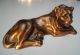 Löwe Liegend,  Bronzefigur,  Feiner Guß Mit Schöner Detaildarstellung,  Ca 1000g Bronze Bild 1