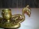 Orginal,  Antike Kerzenhalter,  Kerzenständer,  Vogelfigur Schwan.  Bronze. Antike Originale vor 1945 Bild 1