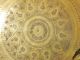 Antike Messing Tisch - Platte Tablett Teller 56 Cm Jugendstil Ranken Blüten Sterne Messing Bild 2