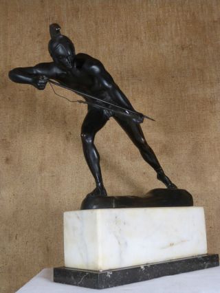 Bronze,  Nackter Krieger Von Schmidt - Hofer. Bild