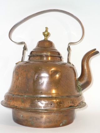 Alter Großer Kupferkessel Teekessel Kupfer Teekanne Wasserkessel Biedermeier Bild